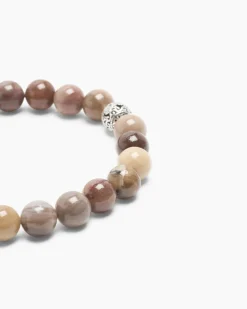 Clearance Edelstein-Armband mit Silber-Beads Armbänder