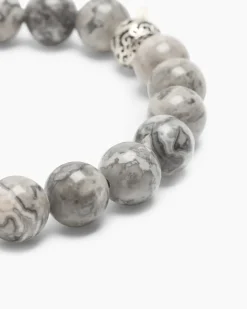 Clearance Edelstein-Armband mit Silber-Beads Armbänder