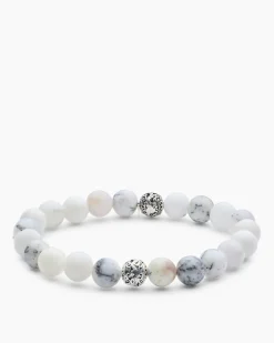 Clearance Edelstein-Armband mit Silber-Beads Armbänder