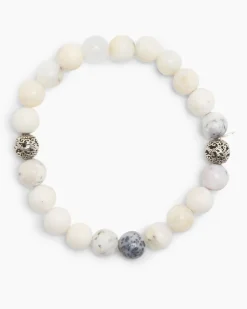 Clearance Edelstein-Armband mit Silber-Beads Armbänder