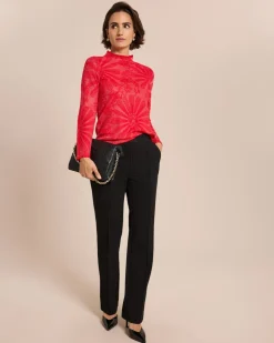 Best Elegante Hose mit Logo-Bund und Biese Hosen