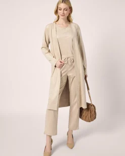 New Faux Velours Long Cardigan Strickware