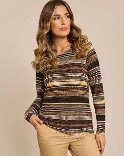 Discount Feinstrick Shirt bunt gestreift Shirts & Tops