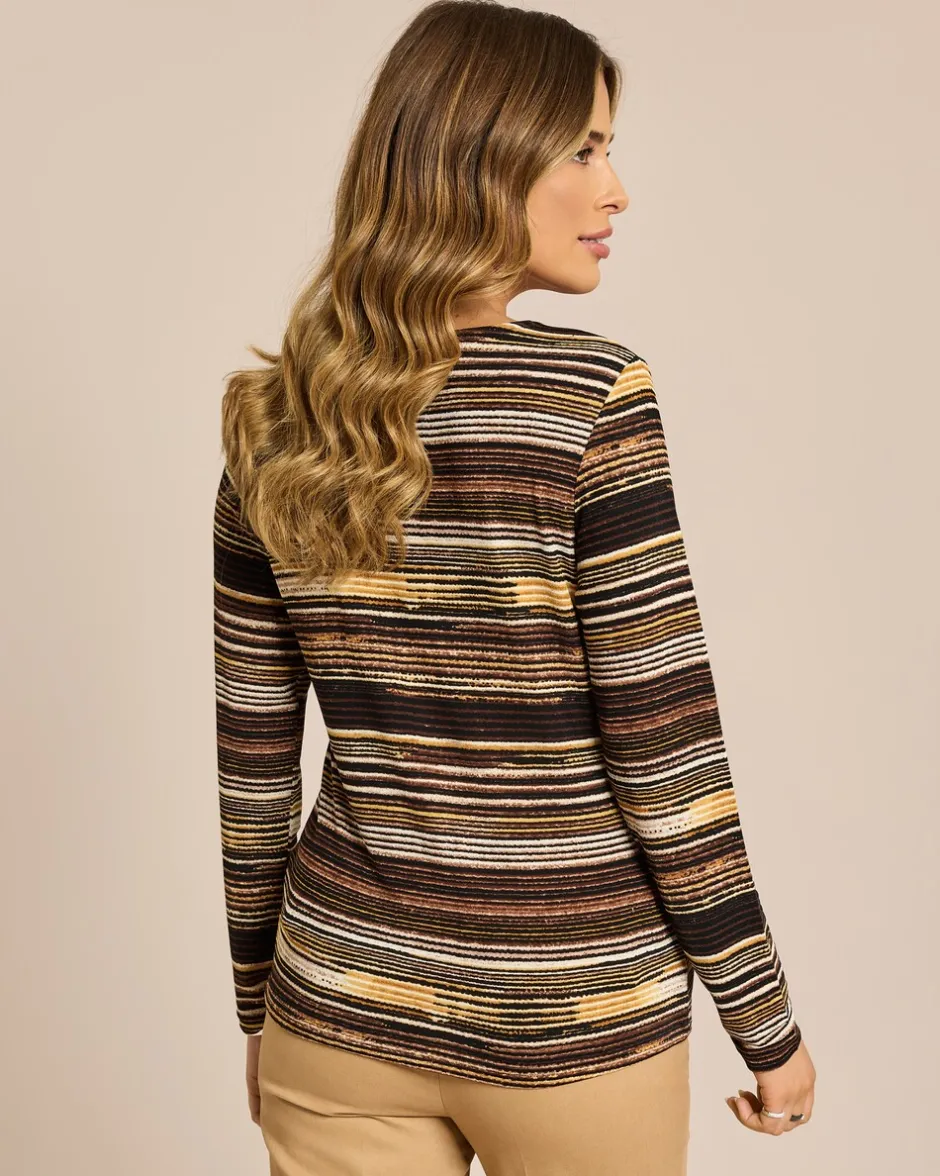 Discount Feinstrick Shirt bunt gestreift Shirts & Tops