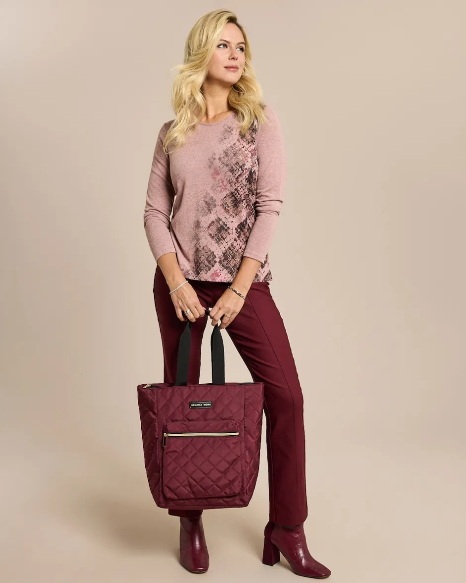 Sale Feinstrick Shirt mit Druck & Strass Shirts & Tops