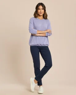 Online Feinstrick Shirt mit Elastischem Bund Shirts & Tops