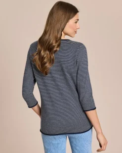 Best Feinstrick-Pullover gestreift Strickware