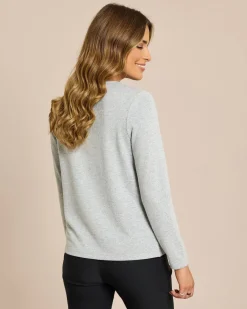 Best Feinstrick-Shirt mit dekorativem Rundhalsausschnitt Shirts & Tops