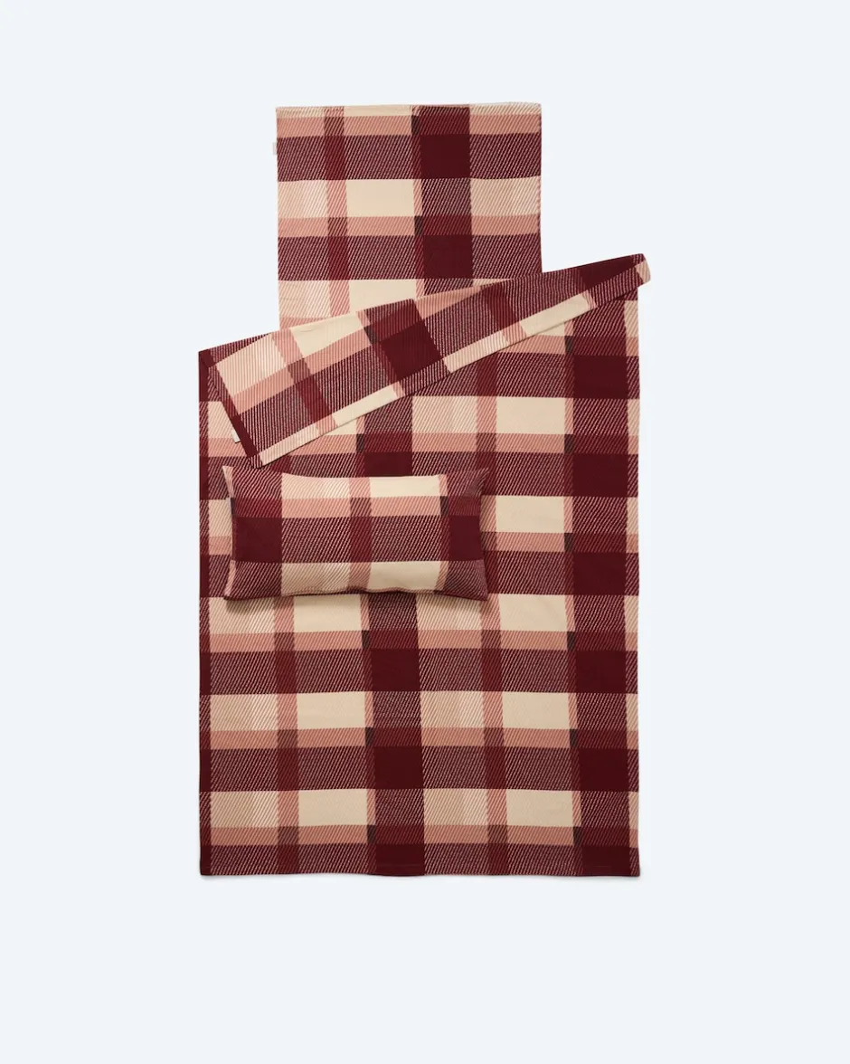 Online Flanell-Twill-Bettwäsche "Karo", 3tlg. Heimtextilien