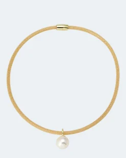 Flechtcollier mit MK-Perle 14 mm Halsketten & Colliers