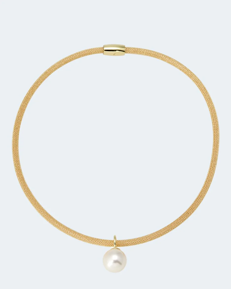 Flechtcollier mit MK-Perle 14 mm Halsketten & Colliers