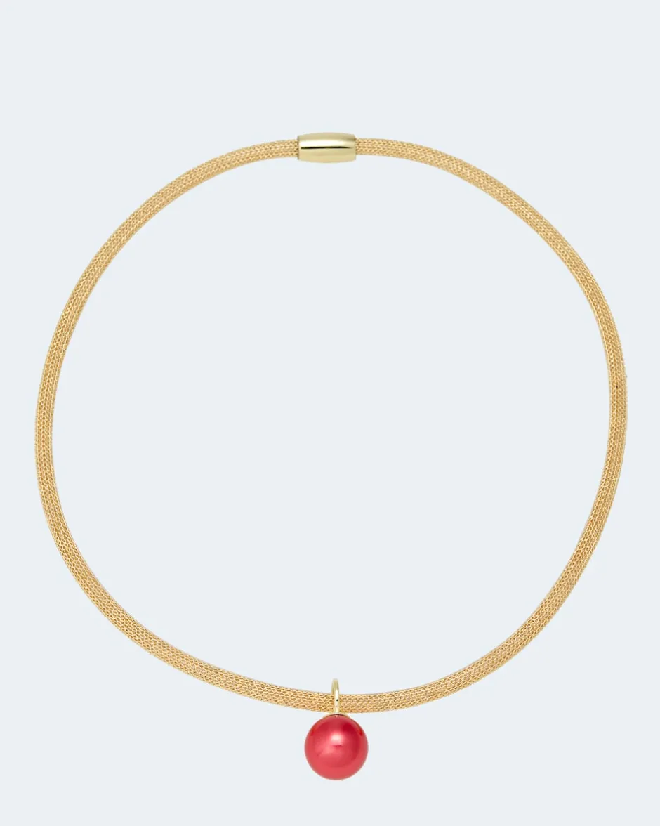 Flechtcollier mit MK-Perle 14 mm Halsketten & Colliers