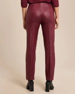 Online Gerade Schlupfhose mit Animal Print Hosen