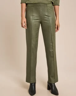 Online Gerade Schlupfhose mit Animal Print Hosen