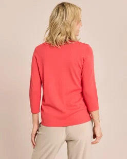 Best Glow Pullover Blumenstickerei Ausschnitt Strickware