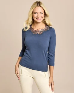 Discount Glow Pullover Mesh-Ausschnitt Strickware