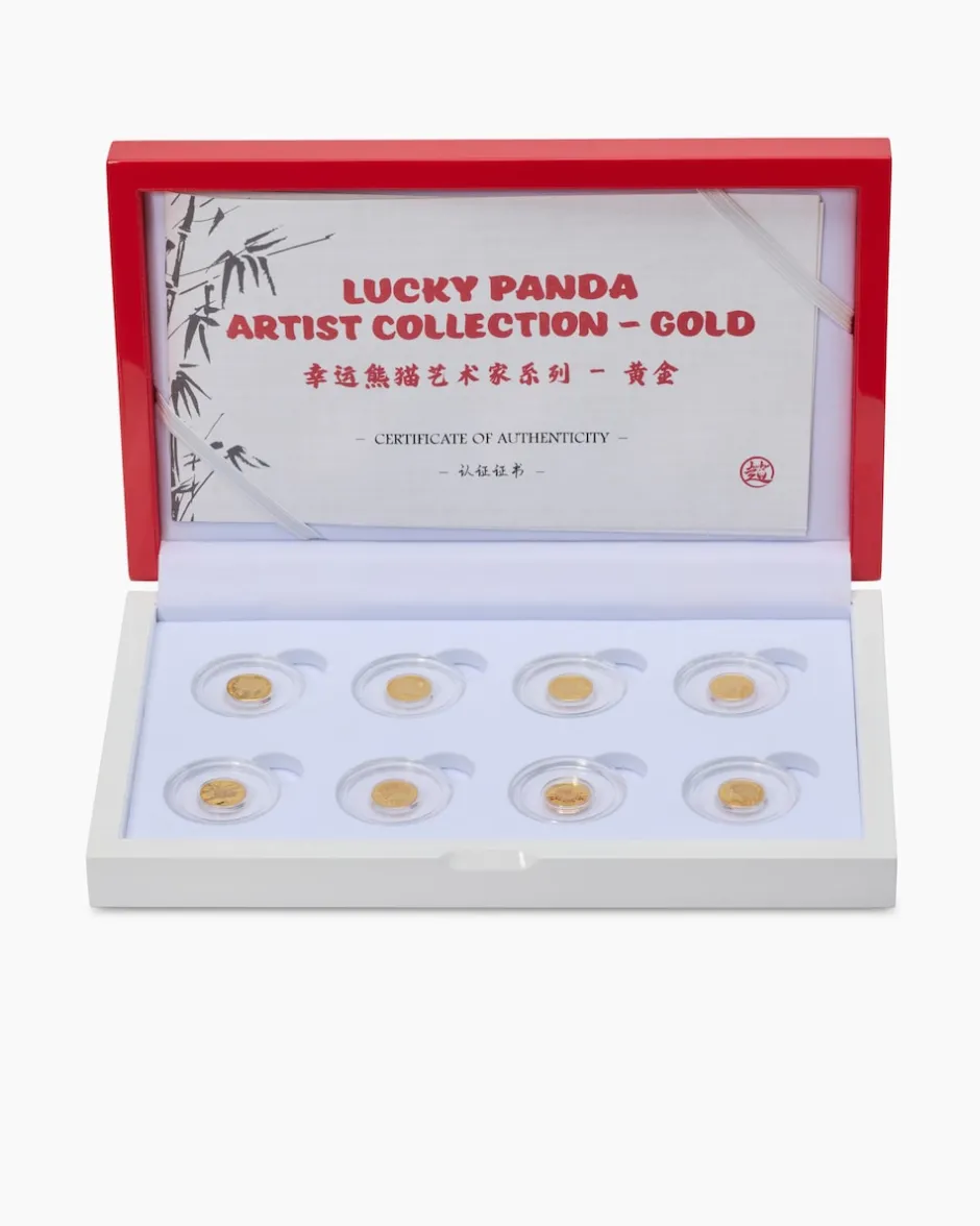 New Gold Panda Artist Edition, 8tlg. Münzen