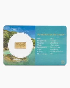 New Goldbarren Great Barrier Reef, 5tlg. Münzen