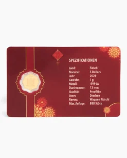 Hot Goldmünze Blossom Shape Drache 2024 Münzen