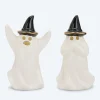 Halloween LED-Keramikgeister, 2tlg. Dekoration
