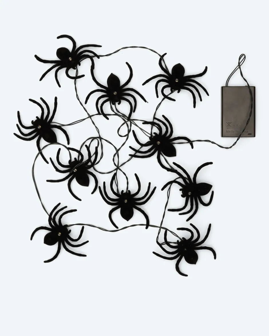 Clearance Halloween-Lichterkette "Spinnen" Dekoration