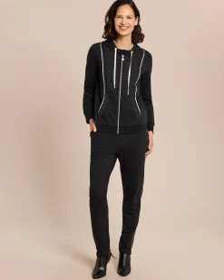 Online Hausanzug mit Strassbesatz Strickware