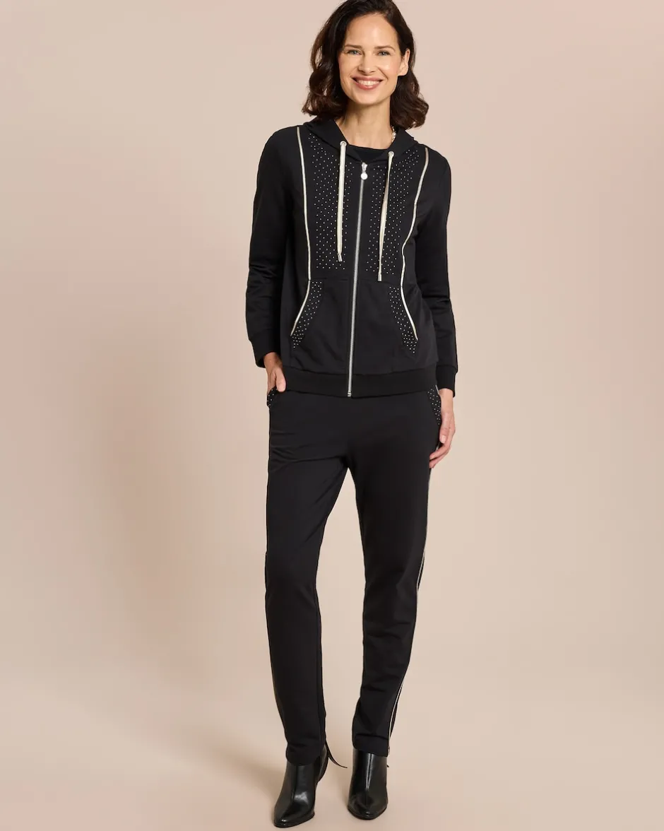 Online Hausanzug mit Strassbesatz Strickware