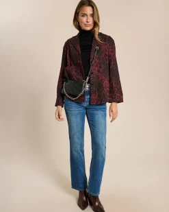 Clearance Hemdjacke aus Denim mit Leo Print Jacken & Mäntel