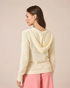 New Hoodie aus Bändchengarn Strickware