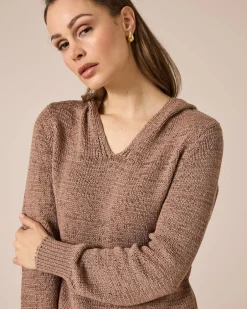 New Hoodie aus Bändchengarn Strickware