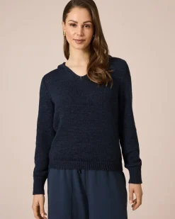 New Hoodie aus Bändchengarn Strickware