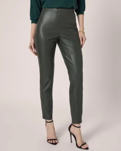 Clearance Hose in Leder-Optik mit Stretch-Einsatz Hosen