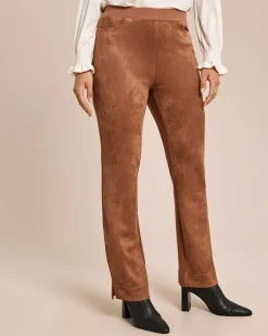 Online Hose Materialmix mit ausgestelltem Saum Hosen