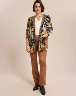 Online Hose Materialmix mit ausgestelltem Saum Hosen