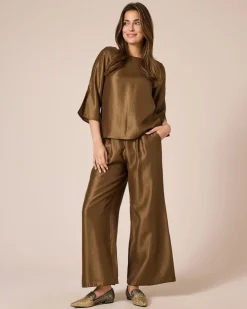 Hose mit Glanzeffekt Hosen