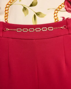 Online Hose mit Kettendeko am Bund Hosen