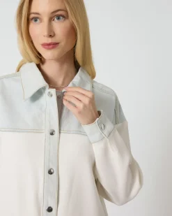 Hot Jacke im Strick-Denim-Mix Jacken & Mäntel