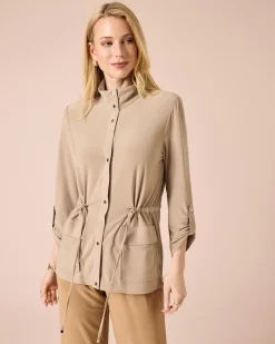 Online Jäckchen mit aufgesetzten Taschen Shirts & Tops