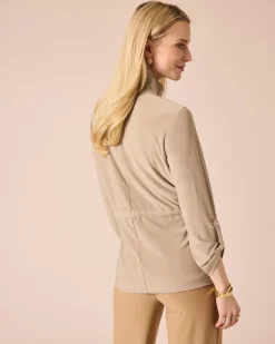 Online Jäckchen mit aufgesetzten Taschen Shirts & Tops