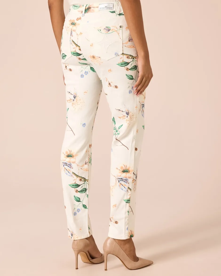 Jeans mit Blumen-Print Jeans|Hosen