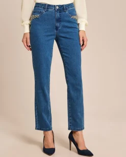 Outlet Jeans mit Perlendeko Jeans|Hosen