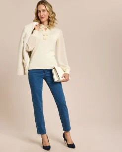 Outlet Jeans mit Perlendeko Jeans|Hosen