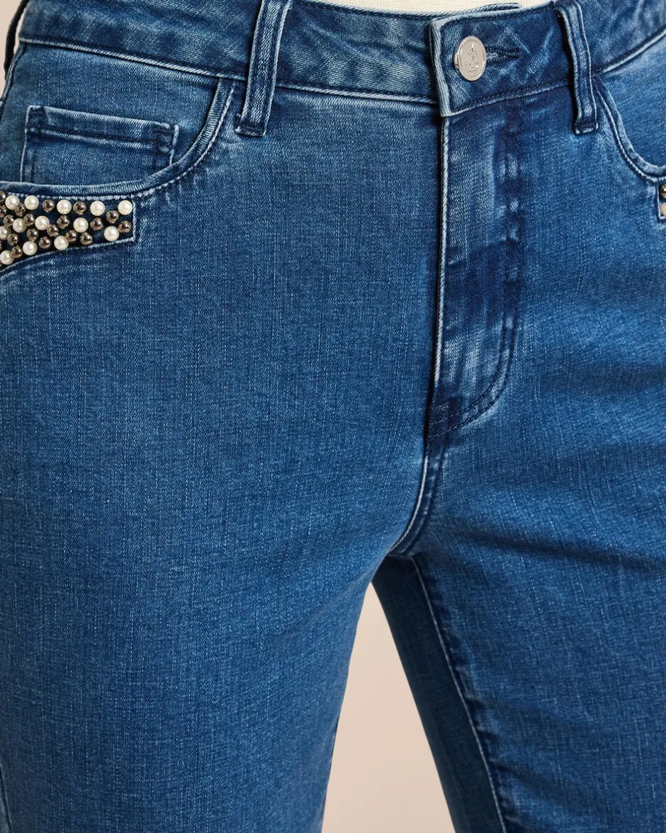 Outlet Jeans mit Perlendeko Jeans|Hosen