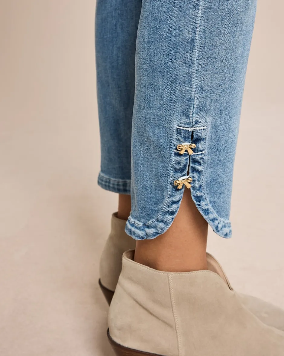 Sale Jeans mit Schleifenbesatz Jeans|Hosen