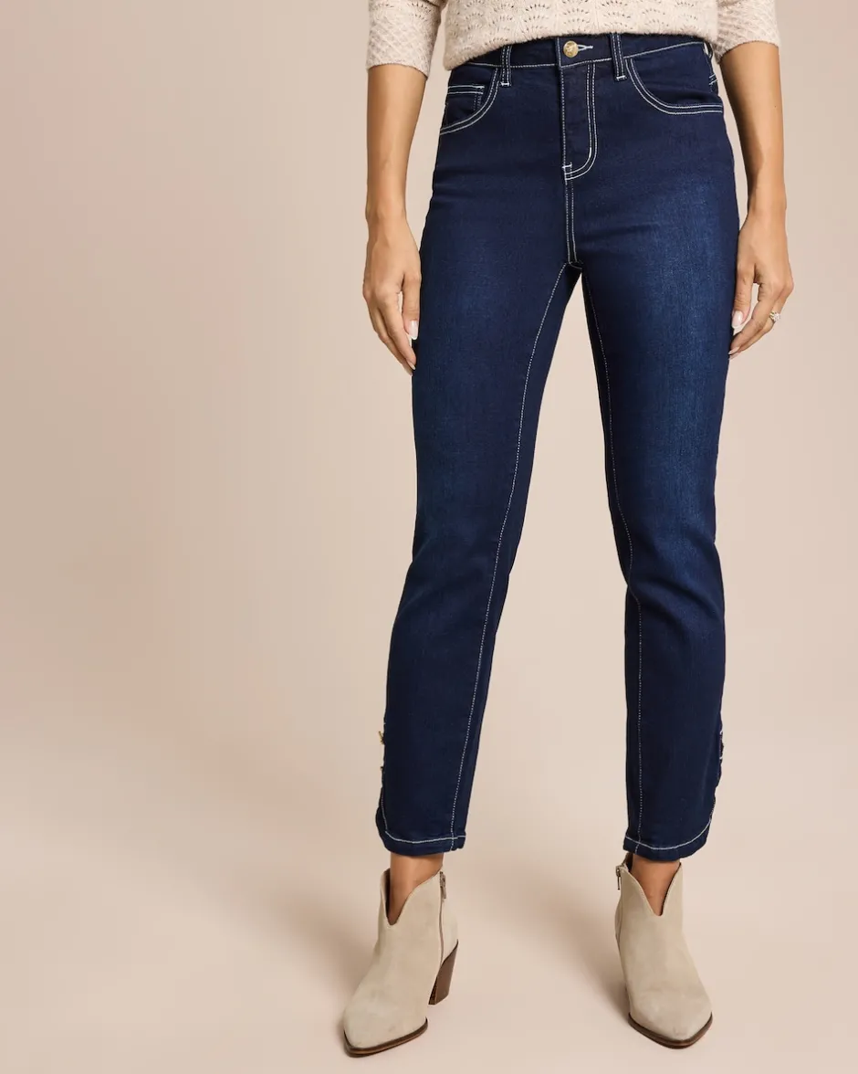 Sale Jeans mit Schleifenbesatz Jeans|Hosen