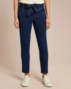 Clearance Jeans mit Schleifen-Gürtel Jeans|Hosen