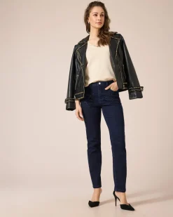 Jeans mit Stickerei und Pailletten Jeans|Hosen