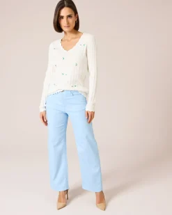 Jeans mit weitem Bein Jeans|Hosen