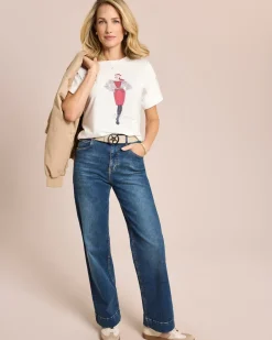 Jeanshose weites Bein Hosen