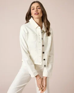 Outlet Jeansjacke mit aufgesetzten Taschen Jacken & Mäntel